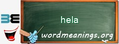 WordMeaning blackboard for hela